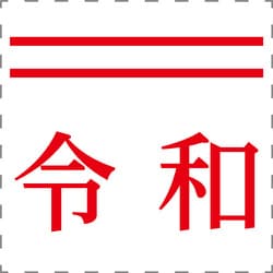 おなまえ印 令和 改元7 明朝体 赤色 別製 X-NN