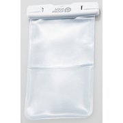 スマートフォン用防水・防塵ケース プラスチック蓋 ポケット付 Lサイズ ホワイト P-WPSK02WH