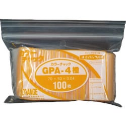 GP A-4 COLOR CHAKKU DAIDAI [セイニチ ユニパック GP A‐4 カラーチャック ダイダイ 70×50mm 100枚入]