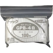GP B-4 COLOR CHAKKU SHIRO [セイニチ ユニパック GP B‐4 カラーチャック シロ 85×60mm 100枚入]