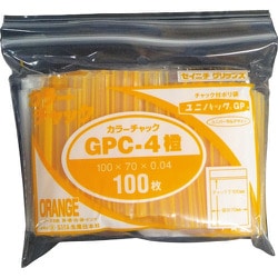 GP C-4 COLOR CHAKKU DAIDAI [セイニチ ユニパック GP C‐4 カラーチャック ダイダイ 100×70mm 100枚入]