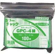 GP C-4 COLOR CHAKKU MIDORI [セイニチ ユニパック GP C‐4 カラーチャック ミドリ 100×70mm 100枚入]
