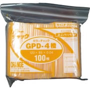 GP D-4 COLOR CHAKKU DAIDAI [セイニチ ユニパック GP D‐4 カラーチャック ダイダイ 120×85mm 100枚入]