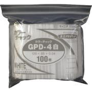 GP D-4 COLOR CHAKKU SHIRO [セイニチ ユニパック GP D‐4 カラーチャック シロ 120×85mm 100枚入]