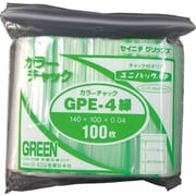 GP E-4 COLOR CHAKKU MIDORI [セイニチ ユニパック GP E‐4 カラーチャック ミドリ 140×100mm 100枚入]