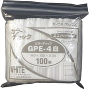 GP E-4 COLOR CHAKKU SHIRO [セイニチ ユニパック GP E‐4 カラーチャック シロ 140×100mm 100枚入]