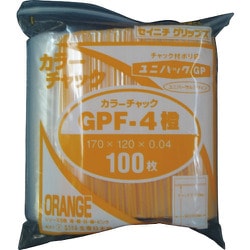 GP F-4 COLOR CHAKKU DAIDAI [セイニチ ユニパック GP F‐4 カラーチャック ダイダイ 170×120mm 100枚入]