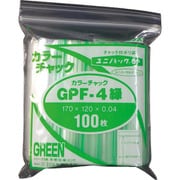 GP F-4 COLOR CHAKKU MIDORI [セイニチ ユニパック GP F‐4 カラーチャック ミドリ 170×120mm 100枚入]