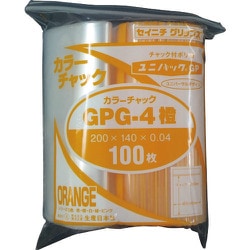 GP G-4 COLOR CHAKKU DAIDAI [セイニチ ユニパック GP G‐4 カラーチャック ダイダイ 200×140mm 100枚入]
