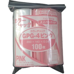 GP G-4 COLOR CHAKKU PINK [セイニチ ユニパック GP G‐4 カラーチャック ピンク 200×140mm 100枚入]