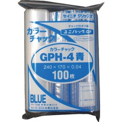 GP [セイニチ ユニパック GP H‐4 カラーチャック アオ]