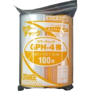GP H-4 COLOR CHAKKU DAIDAI [セイニチ ユニパック GP H‐4 カラーチャック ダイダイ 240×170mm 100枚入]