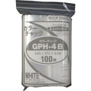 GP H-4 COLOR CHAKKU SHIRO [セイニチ ユニパック GP H‐4 カラーチャック シロ 240×170mm 100枚入]