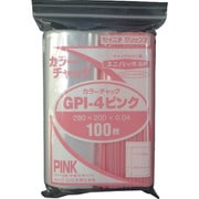 GP I-4 COLOR CHAKKU PINK [セイニチ ユニパック GP I‐4 カラーチャック ピンク 280×200mm 100枚入]
