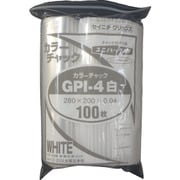 GP I-4 COLOR CHAKKU SHIRO [セイニチ ユニパック GP I‐4 カラーチャック シロ 280×200mm 100枚入]