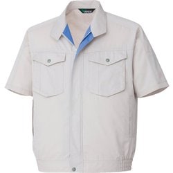 GS341-UE-3L [ミドリ安全 春夏 男女共用E/C半袖ブルゾン 3Lサイズ シルバーグレー]