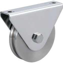 JS300-90V [スガツネ工業 ステンレス鋼製重量用戸車 JS300型 枠付V型 （200-024-739） 1個]