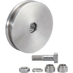 JS310-200V [スガツネ工業 ステンレス鋼製重量用戸車 JS310型 枠無V型 （200-024-749） 1個]