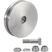 JS310-50V [スガツネ工業 ステンレス鋼製重量用戸車 JS310型 枠無V型 （200-024-743） 1個]