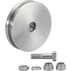 JS310-60V [スガツネ工業 ステンレス鋼製重量用戸車 JS310型 枠無V型 （200-024-744） 1個]