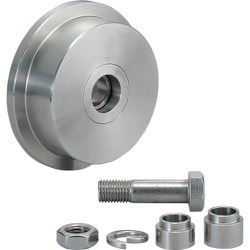 JS325-100L [スガツネ工業 ステンレス鋼製重量用戸車 JS325型 枠無L型 （200-024-781） 1個]