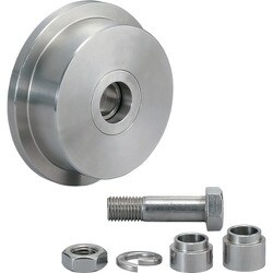 JS325-150L [スガツネ工業 ステンレス鋼製重量用戸車 JS325型 枠無L型 （200-024-782） 1個]