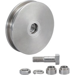 JS380-75H [スガツネ工業 ステンレス鋼製重量用戸車 JS380型 枠無コ型 （200-024-759） 1個]