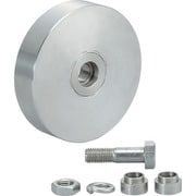 JS385-50F [スガツネ工業 ステンレス鋼製重量用戸車 JS385型 枠無平型 （200-024-771） 1個]