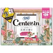 センターイン コンパクト1/2 フローラル 特に多い昼用 スリム 羽つき 24.5cm 16枚 [生理用ナプキン]
