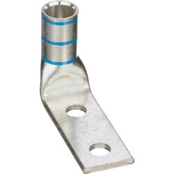 パンドウイット 銅製圧縮端子 2穴 電線サイズ AWG6 電線サイズ 取付穴サイズ 51mm バレル角度 90度 LCD6-10AF-L LCD6-10AF-L