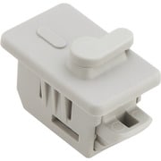 LC-PL32-GR [スガツネ工業 パネルラッチ簡易ロック付 LC-PK32型 ワンタッチ取付 レバー付き グレー （140-023-569） 1個]