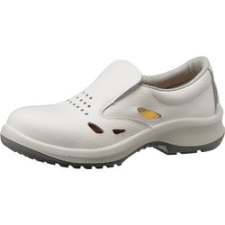 ミドリ安全 女性用通気構造スリッポンタイプ静電安全靴 プレミアムコンフォートシリーズ LPM200ホワイト通気静電 24.0CM LPM200S-TUUKI-W-24.0