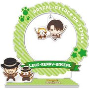 ラスカル×進撃の巨人 ゆらゆらアクセサリースタンド リヴァイ&ケニーver. [キャラクターグッズ]