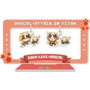 ラスカル×進撃の巨人 ゆらゆらアクセサリースタンド エレン&リヴァイver. [キャラクターグッズ]