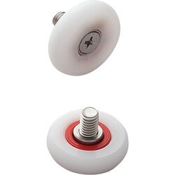 スガツネ工業 防錆型樹脂ベアリング MCD型 外周凸Rタイプ ねじ軸仕様 （210-140-831） 1個 MCD-227/S-1SUS