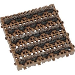 テラモト ナイロンブラッシュ H-30 152×152mm 茶 MR-097-072-7