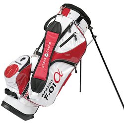 WE-F-01α WHT/RED [スタンド式キャディバッグ 2.16kg 9.0型 47インチ対応 口枠数5 2019年モデル]