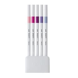 水性サインペン EMOTT（エモット） 5色セット No.7 フローラルカラー PEMSY5C.NO7