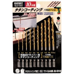 NO.21900 [RELIEF 鉄工用チタンコーティング六角軸ドリル]