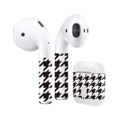 Air Pods/Air Pods2019用スキンシール 千鳥格子BK