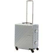 ハードスーツケース ナロースクエア M 旅行日数目安:2~3泊 55L TSAロック搭載 シルバー 85-76525