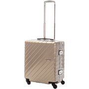 ハードスーツケース ナロースクエア M 旅行日数目安:2~3泊 55L TSAロック搭載 ゴールド 85-76529