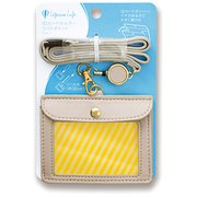 リール式IDカードホルダー ワイド2ポケット グレー ID05GR