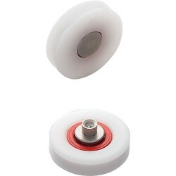 スガツネ工業 防錆型樹脂ベアリング RCD型 外周溝タイプ ねじ軸仕様 （210-140-846） 1個 RCD-287/S-1SUS