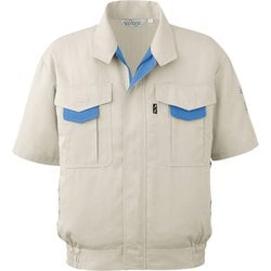 RCS [ミドリ安全 春夏 エコ帯電防止 半袖ブルゾン アイボリー L]