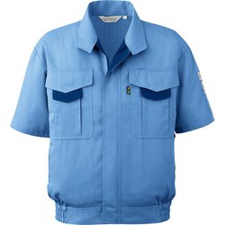 RCS [ミドリ安全 春夏 エコ帯電防止 半袖ブルゾン ブルー 5L]