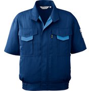 RCS [ミドリ安全 春夏 エコ帯電防止 半袖ブルゾン ネイビー L]