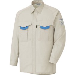 RCS [ミドリ安全 春夏 エコ帯電防止 長袖シャツ アイボリー S]