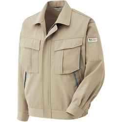 RCS [ミドリ安全 春夏 エコ帯電防止 男女ペア長袖ブルゾン ベージュ 4L]