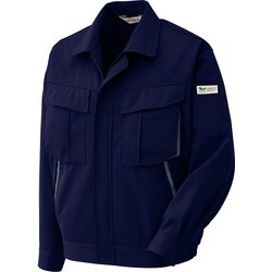 RCS [ミドリ安全 春夏 エコ帯電防止 男女ペア長袖ブルゾン ネイビー 4L]